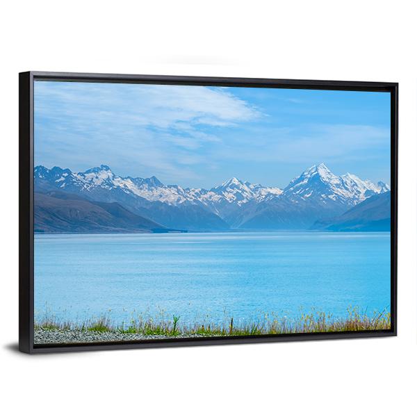 Lake Tekapo With Mt Cook Canvas Wall Art-3 Horizontal-Gallery Wrap-25" x 16"-Tiaracle