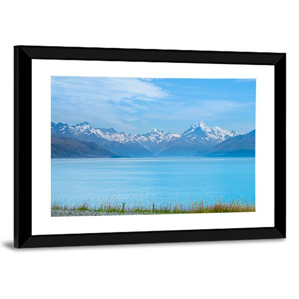Lake Tekapo With Mt Cook Canvas Wall Art-3 Horizontal-Gallery Wrap-25" x 16"-Tiaracle