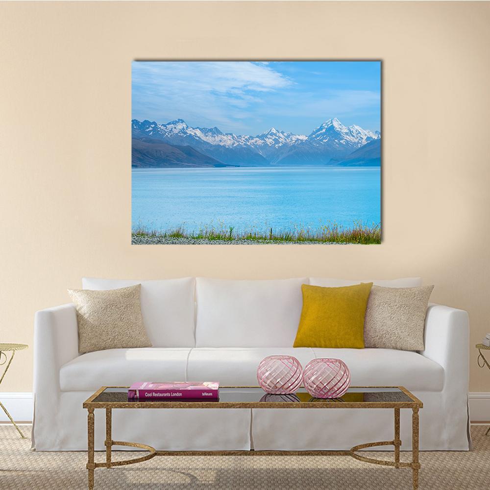 Lake Tekapo With Mt Cook Canvas Wall Art-1 Piece-Gallery Wrap-48" x 32"-Tiaracle