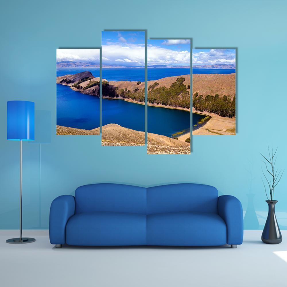 Lake Titicaca Bolivia Canvas Wall Art-4 Pop-Gallery Wrap-50" x 32"-Tiaracle