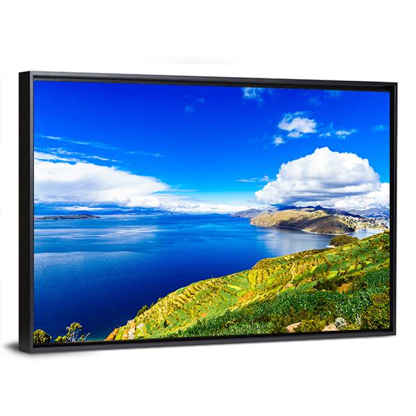 Lake Titicaca Canvas Wall Art-3 Horizontal-Gallery Wrap-25" x 16"-Tiaracle