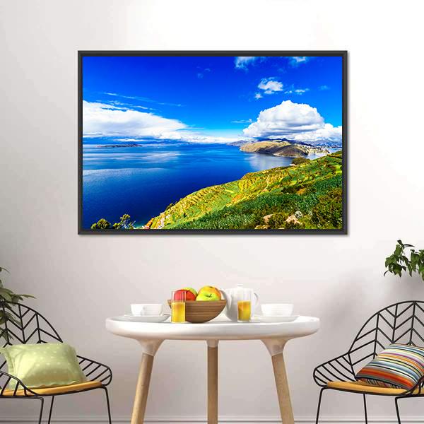 Lake Titicaca Canvas Wall Art-3 Horizontal-Gallery Wrap-25" x 16"-Tiaracle