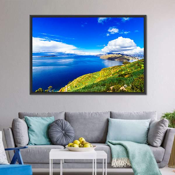 Lake Titicaca Canvas Wall Art-3 Horizontal-Gallery Wrap-25" x 16"-Tiaracle