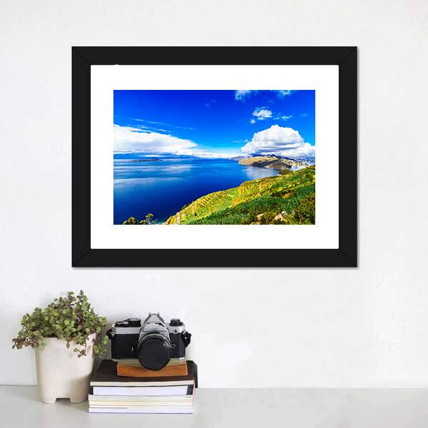 Lake Titicaca Canvas Wall Art-1 Piece-Framed Print-20" x 16"-Tiaracle