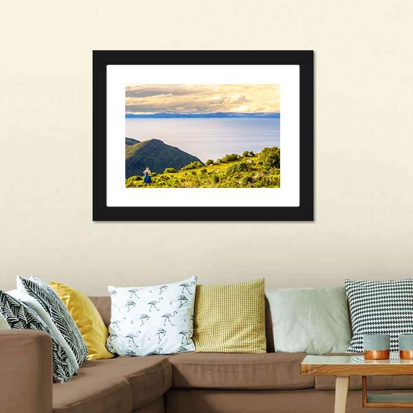 Lake Titicaca in Bolivia Canvas Wall Art-3 Horizontal-Gallery Wrap-25" x 16"-Tiaracle