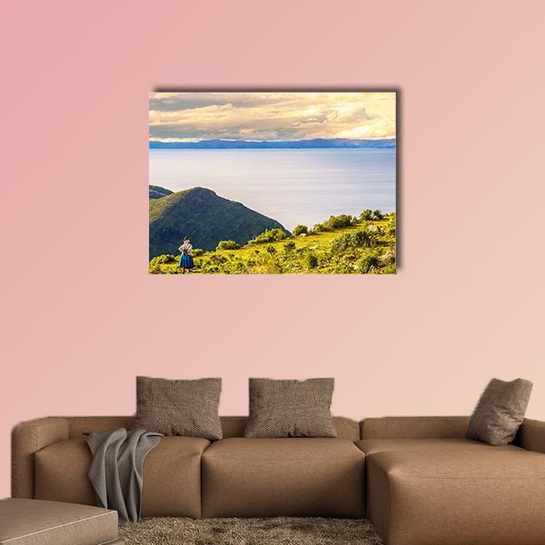Lake Titicaca in Bolivia Canvas Wall Art-1 Piece-Gallery Wrap-48" x 32"-Tiaracle