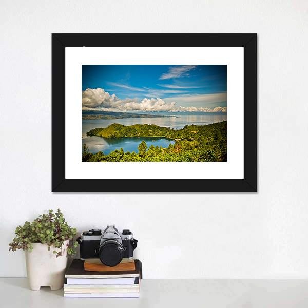 Lake Toba Indonesia Panoramic Canvas Wall Art-1 Piece-36" x 12"-Tiaracle