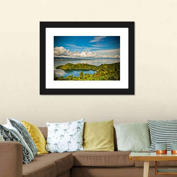 Lake Toba Indonesia Panoramic Canvas Wall Art-1 Piece-36" x 12"-Tiaracle