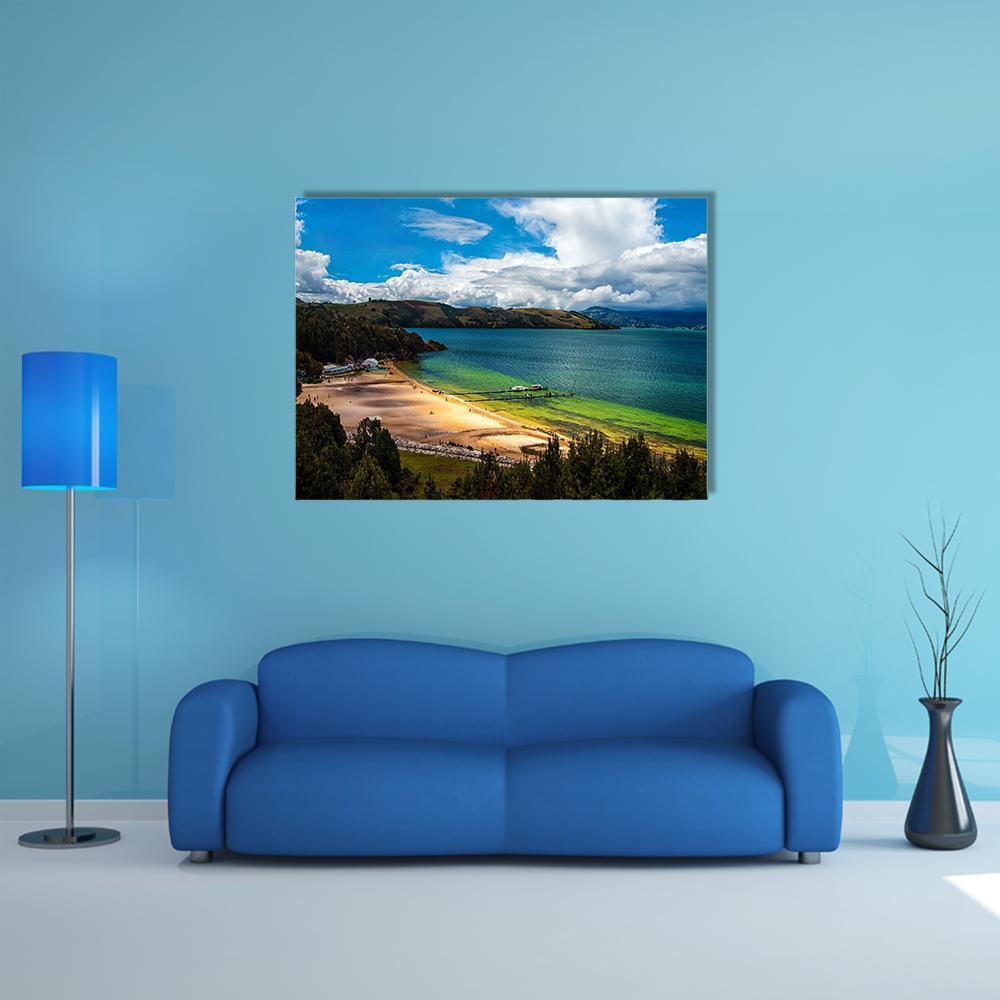 Lake Tota Colombia Canvas Wall Art-4 Horizontal-Gallery Wrap-34" x 24"-Tiaracle