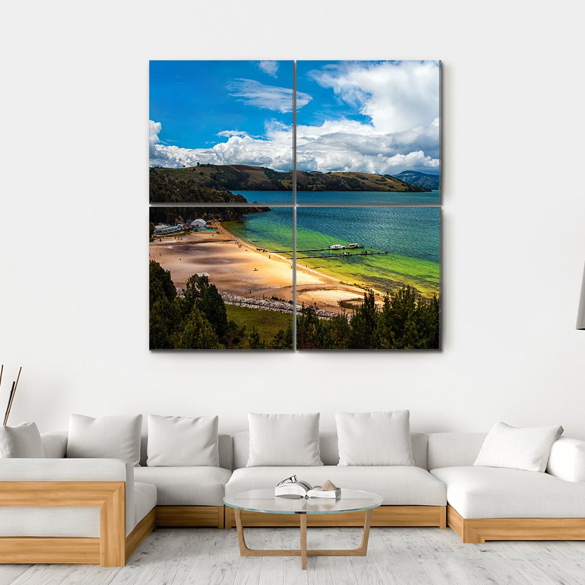 Lake Tota Colombia Canvas Wall Art-4 Square-Gallery Wrap-17" x 17"-Tiaracle