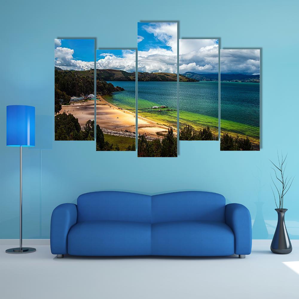 Lake Tota Colombia Canvas Wall Art-5 Pop-Gallery Wrap-47" x 32"-Tiaracle