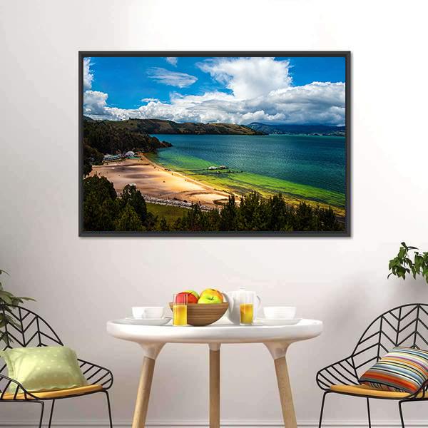 Lake Tota Colombia Canvas Wall Art-1 Piece-Floating Frame-24" x 16"-Tiaracle