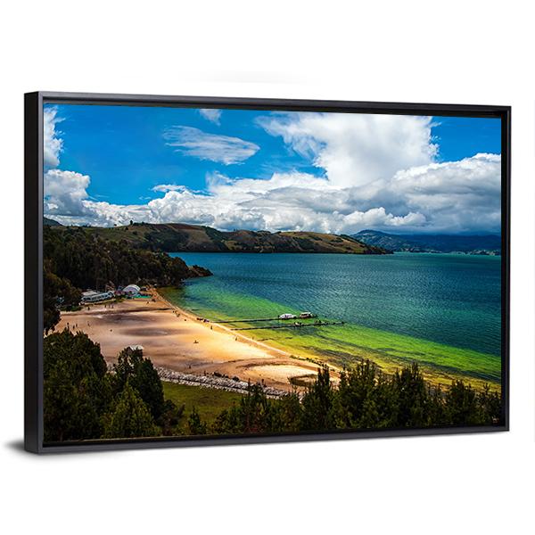 Lake Tota Colombia Panoramic Canvas Wall Art-1 Piece-36" x 12"-Tiaracle
