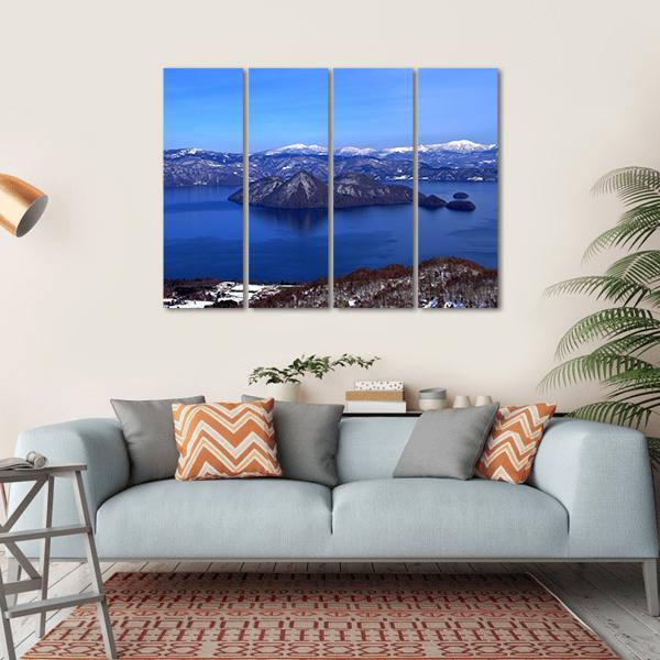 Lake Toya In Hokkaido Canvas Wall Art-4 Horizontal-Gallery Wrap-34" x 24"-Tiaracle