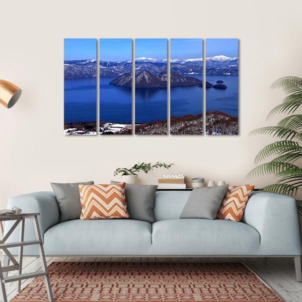 Lake Toya In Hokkaido Canvas Wall Art-5 Horizontal-Gallery Wrap-22" x 12"-Tiaracle