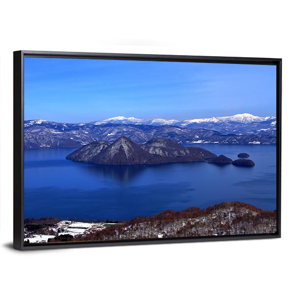 Lake Toya In Hokkaido Canvas Wall Art-3 Horizontal-Gallery Wrap-25" x 16"-Tiaracle