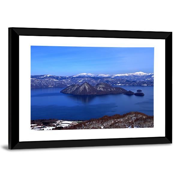 Lake Toya In Hokkaido Canvas Wall Art-3 Horizontal-Gallery Wrap-25" x 16"-Tiaracle