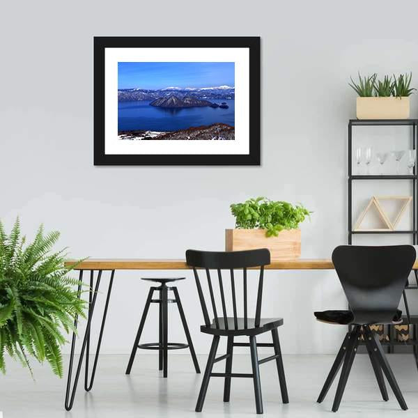 Lake Toya In Hokkaido Canvas Wall Art-3 Horizontal-Gallery Wrap-25" x 16"-Tiaracle