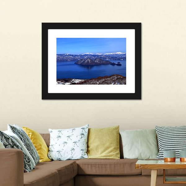 Lake Toya In Hokkaido Canvas Wall Art-3 Horizontal-Gallery Wrap-25" x 16"-Tiaracle