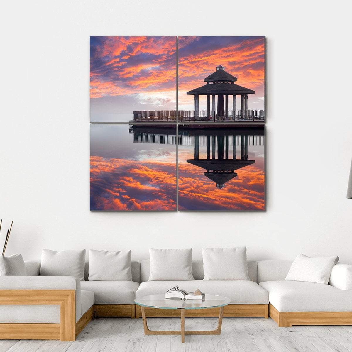 Sun Moon Lake Taiwan Canvas Wall Art-4 Square-Gallery Wrap-17" x 17"-Tiaracle