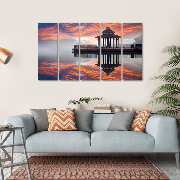 Sun Moon Lake Taiwan Canvas Wall Art-5 Horizontal-Gallery Wrap-22" x 12"-Tiaracle