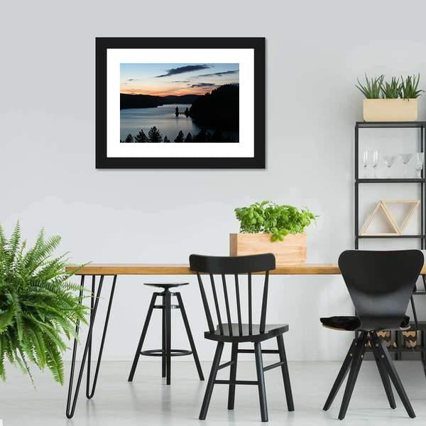 Lake Vyrnwy In Wales Canvas Wall Art-3 Horizontal-Gallery Wrap-25" x 16"-Tiaracle