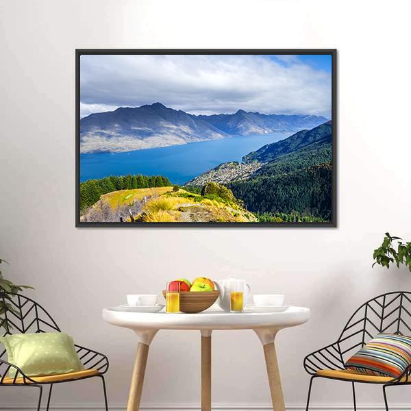 Lake Wakatipu Canvas Wall Art-3 Horizontal-Gallery Wrap-25" x 16"-Tiaracle