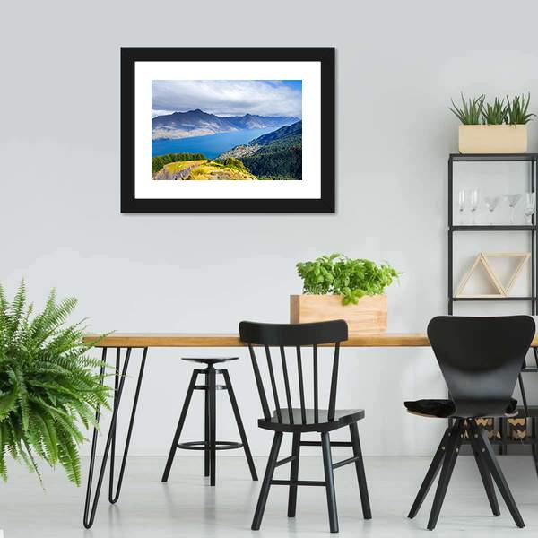 Lake Wakatipu Canvas Wall Art-3 Horizontal-Gallery Wrap-25" x 16"-Tiaracle