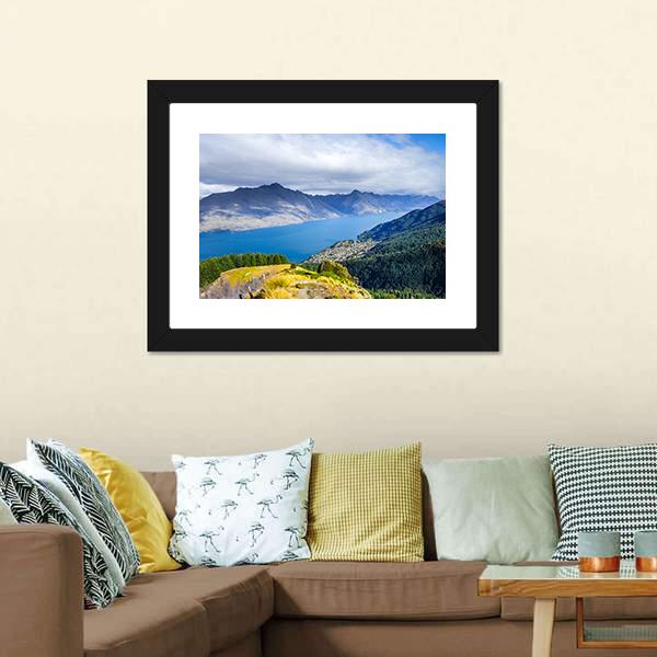 Lake Wakatipu Canvas Wall Art-3 Horizontal-Gallery Wrap-25" x 16"-Tiaracle