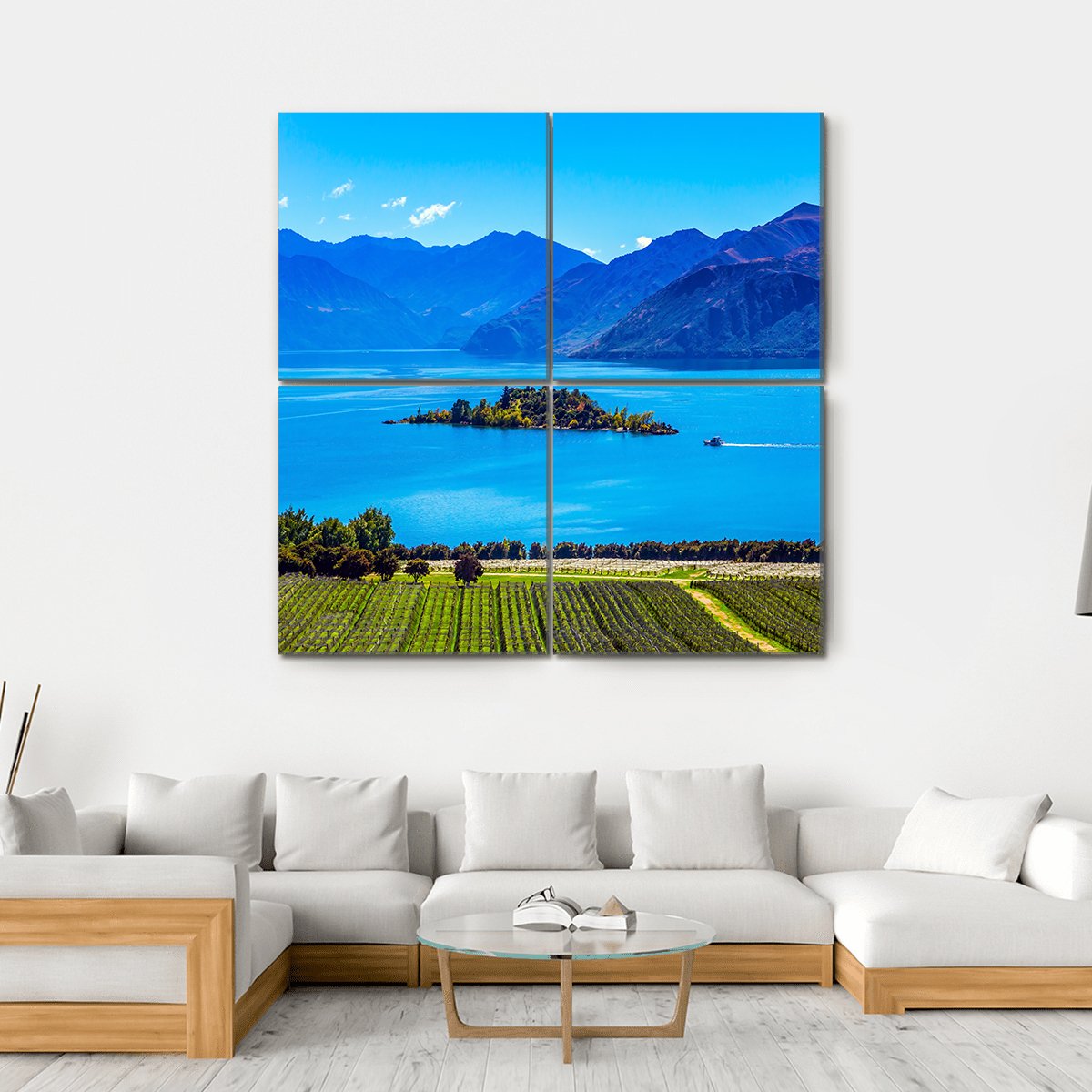 Lake Wanaka Canvas Wall Art-4 Square-Gallery Wrap-17" x 17"-Tiaracle