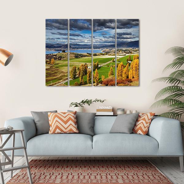 Lake Wanaka In New Zealand Canvas Wall Art-4 Horizontal-Gallery Wrap-34" x 24"-Tiaracle