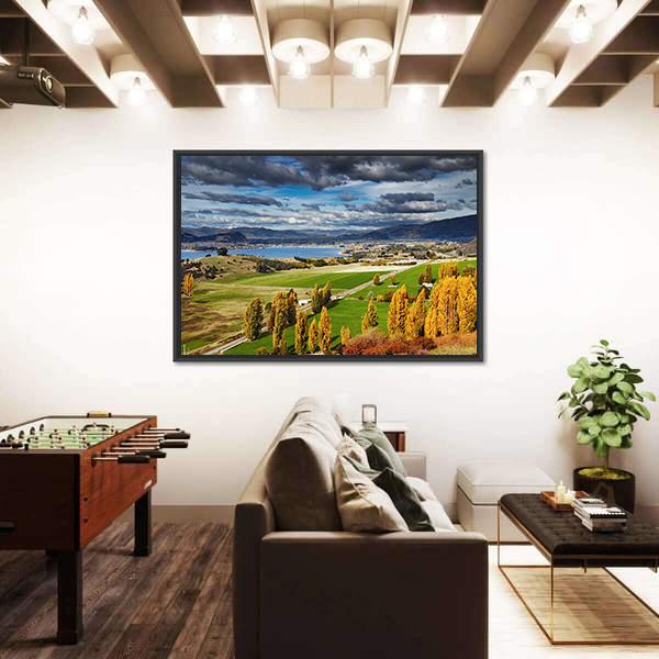 Lake Wanaka In New Zealand Canvas Wall Art-5 Horizontal-Gallery Wrap-22" x 12"-Tiaracle