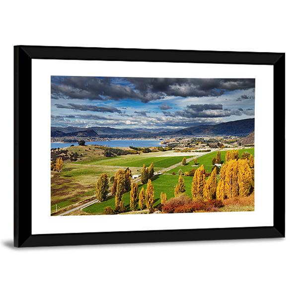 Lake Wanaka In New Zealand Canvas Wall Art-5 Horizontal-Gallery Wrap-22" x 12"-Tiaracle