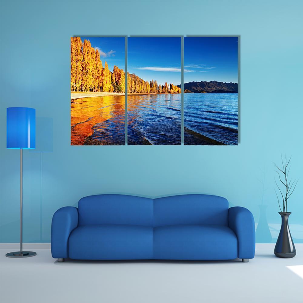 Lake Wanaka New Zealand Canvas Wall Art-3 Horizontal-Gallery Wrap-37" x 24"-Tiaracle