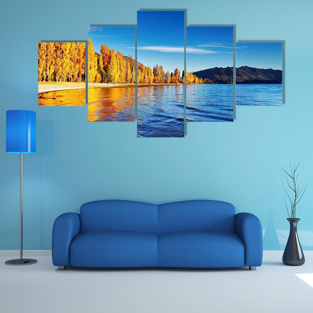 Lake Wanaka New Zealand Canvas Wall Art-5 Star-Gallery Wrap-62" x 32"-Tiaracle