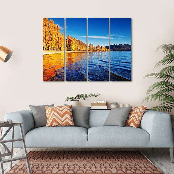 Lake Wanaka New Zealand Canvas Wall Art-4 Horizontal-Gallery Wrap-34" x 24"-Tiaracle