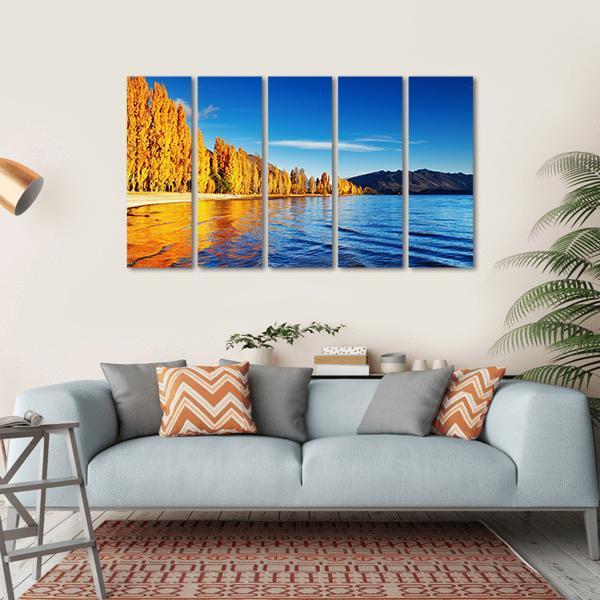 Lake Wanaka New Zealand Canvas Wall Art-5 Horizontal-Gallery Wrap-22" x 12"-Tiaracle