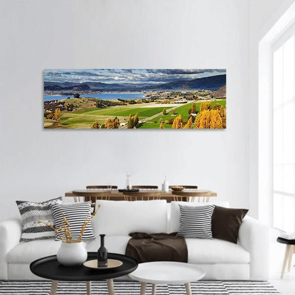 Lake Wanaka In New Zealand Panoramic Canvas Wall Art-3 Piece-25" x 08"-Tiaracle