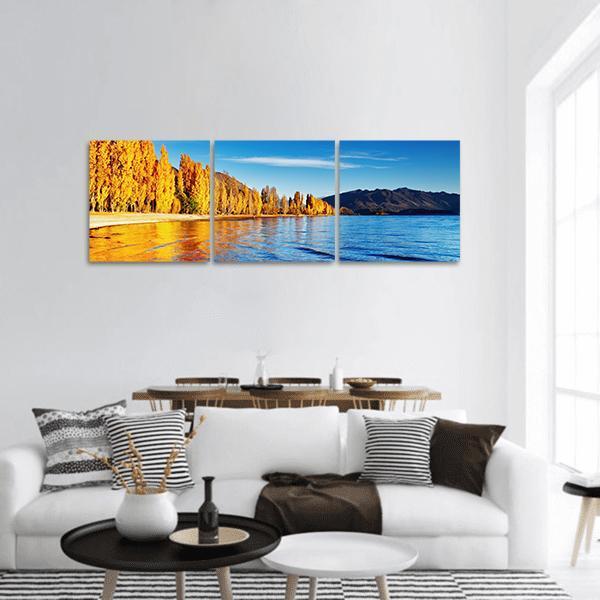 Lake Wanaka New Zealand Panoramic Canvas Wall Art-3 Piece-25" x 08"-Tiaracle