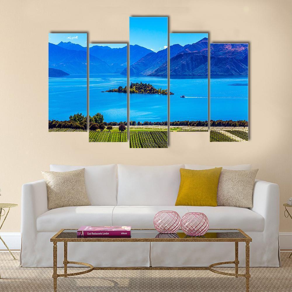 Lake Wanaka Canvas Wall Art-5 Pop-Gallery Wrap-47" x 32"-Tiaracle