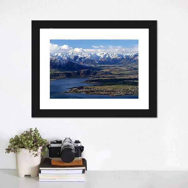 Lake With Mount Roy Canvas Wall Art-1 Piece-Framed Print-20" x 16"-Tiaracle
