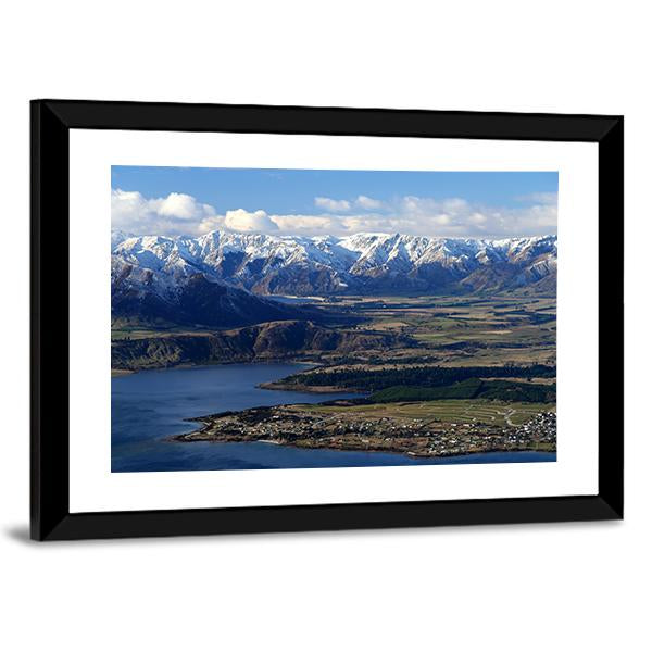 Lake With Mount Roy Canvas Wall Art-5 Horizontal-Gallery Wrap-22" x 12"-Tiaracle