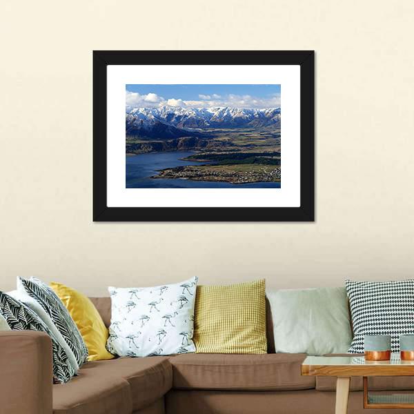 Lake With Mount Roy Canvas Wall Art-3 Horizontal-Gallery Wrap-25" x 16"-Tiaracle