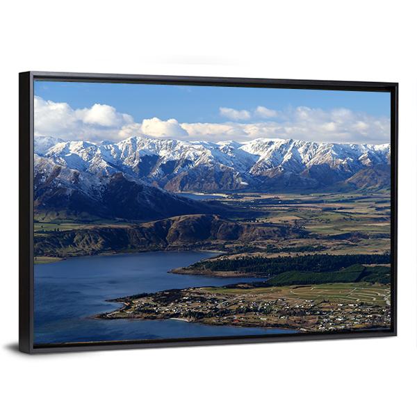 Lake With Mount Roy Canvas Wall Art-5 Horizontal-Gallery Wrap-22" x 12"-Tiaracle