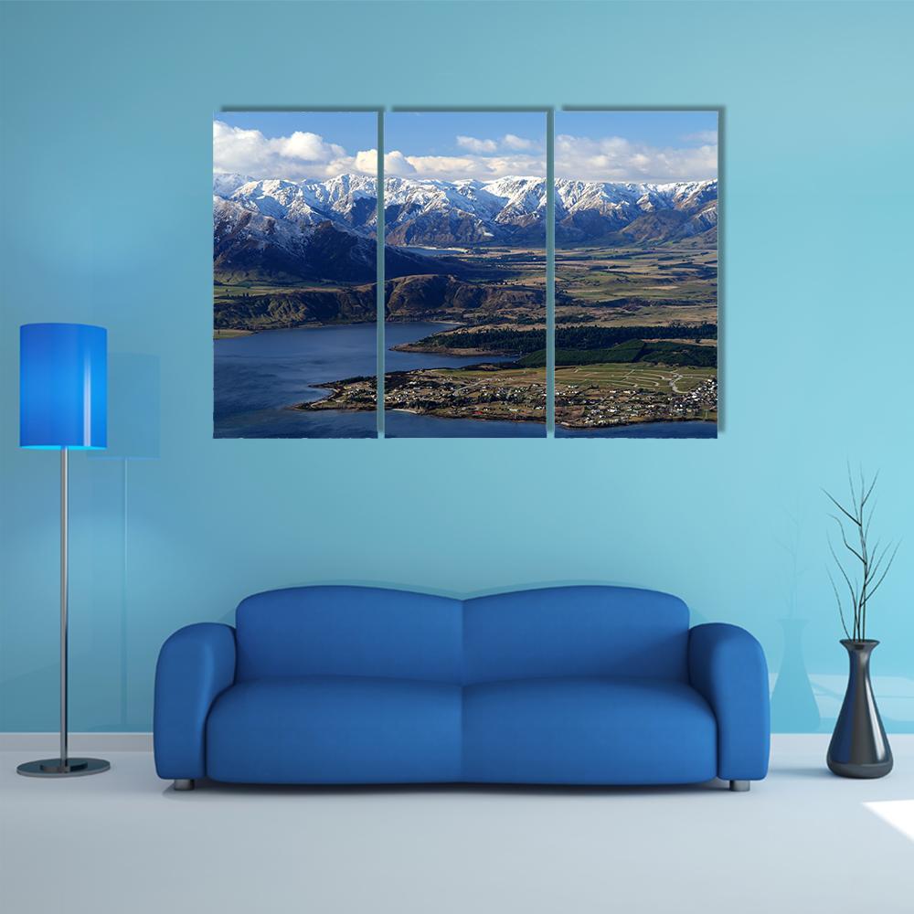 Lake With Mount Roy Canvas Wall Art-3 Horizontal-Gallery Wrap-37" x 24"-Tiaracle