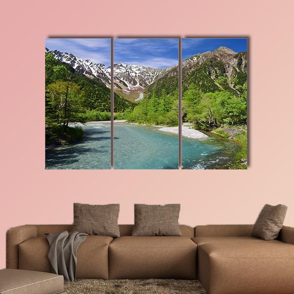 Kamikochi Highland Japan Canvas Wall Art-3 Horizontal-Gallery Wrap-37" x 24"-Tiaracle