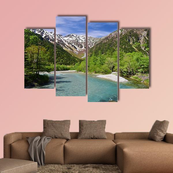 Kamikochi Highland Japan Canvas Wall Art-4 Pop-Gallery Wrap-50" x 32"-Tiaracle