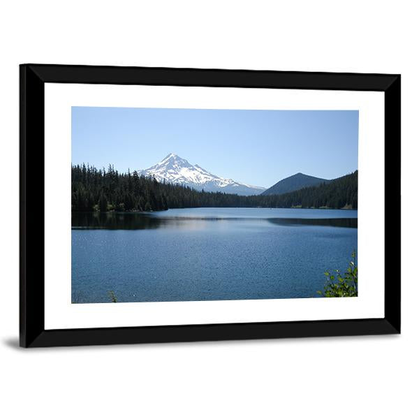 Lake With Mt Hood Canvas Wall Art-5 Horizontal-Gallery Wrap-22" x 12"-Tiaracle