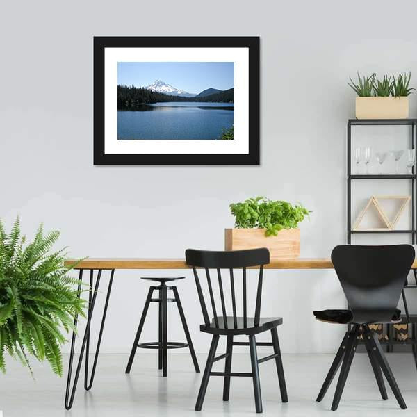 Lake With Mt Hood Canvas Wall Art-3 Horizontal-Gallery Wrap-25" x 16"-Tiaracle
