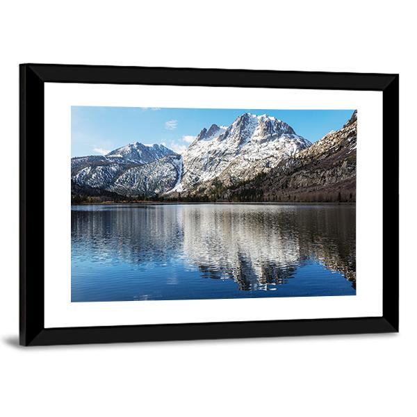 Lake With Sierra Nevada Mountains Canvas Wall Art-3 Horizontal-Gallery Wrap-25" x 16"-Tiaracle